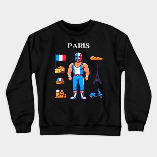 Paris France Masked Man Crewneck Sweatshirt